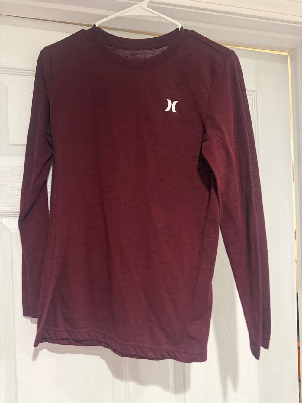 Hurley Men's Long Sleeve Crew Neck Shirt - Maroon